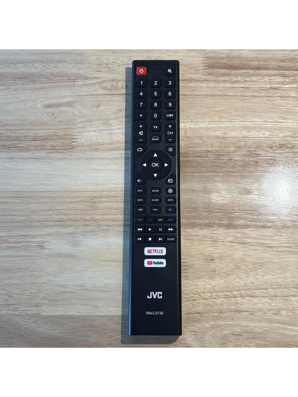 Genuine JVC RM-C3730 Remote Control OEM Replacement for 4K Smart TV - Tested